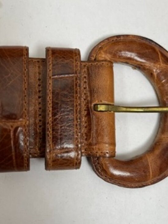 Vintage Linda Allard Brown Italain Calfskin Belt main image 6